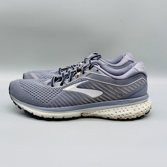 Brooks Shoes Womens 10 Gray Purple Mesh Ghost 12 Road Running Athletic Sneakers - Picture 5 of 12